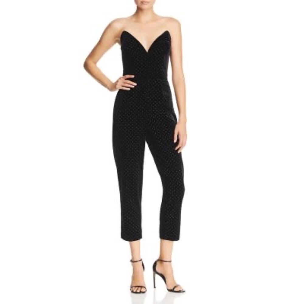 Amanda Uprichard Women’s Medium Viv Studded Velvet Jumpsuit Party Formal Dinner